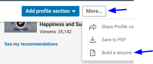 Build a Resume LinkedIn